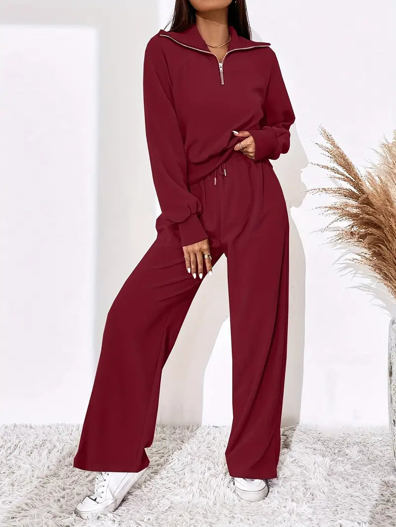 Urban Ease Zip-Collar Lounge Set