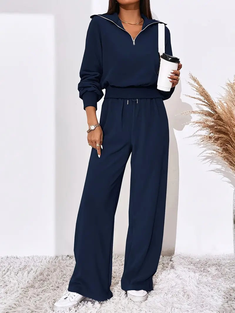 Urban Ease Zip-Collar Lounge Set