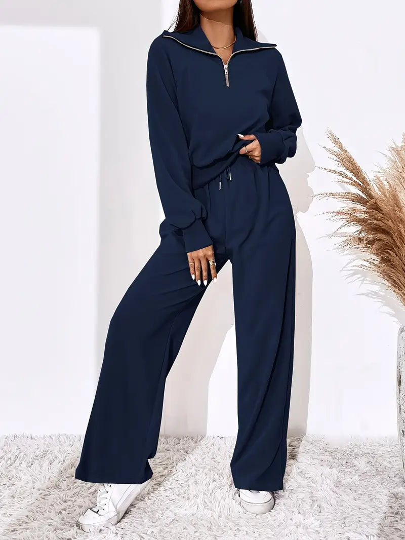 Urban Ease Zip-Collar Lounge Set