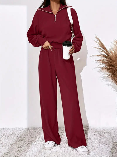 Urban Ease Zip-Collar Lounge Set