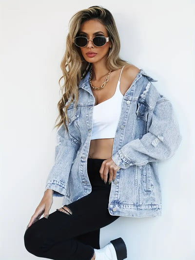 Urban Edge Distressed Denim Jacket