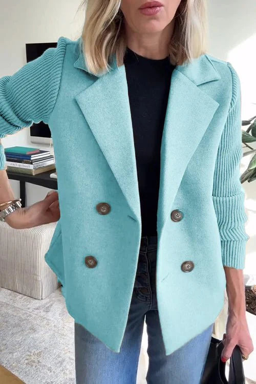 Urban Edge Knit-Sleeve Blazer