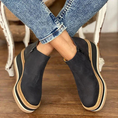 Urban Edge Platform Ankle Boots