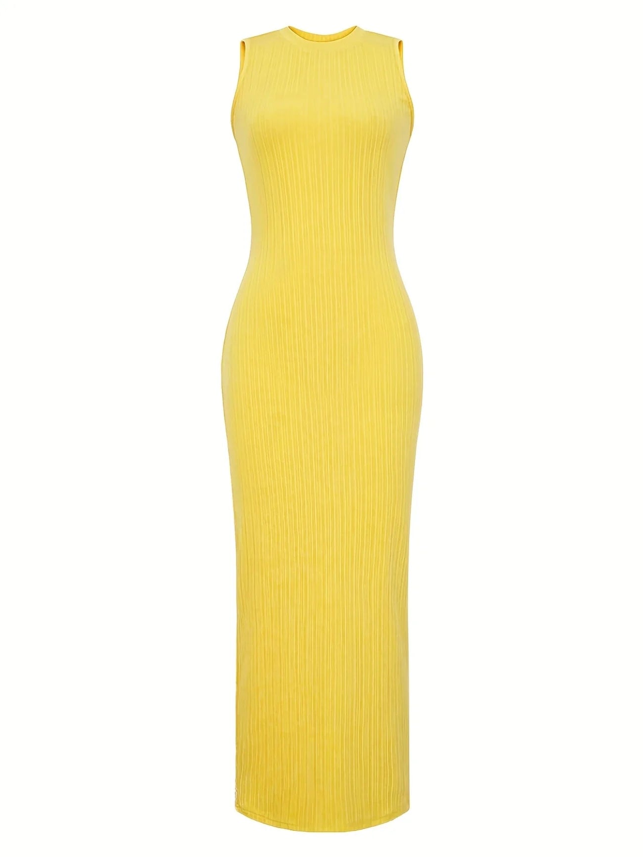 Urban Muse Sleeveless Ribbed Maxi Dress