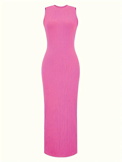 Urban Muse Sleeveless Ribbed Maxi Dress