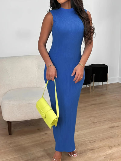 Urban Muse Sleeveless Ribbed Maxi Dress