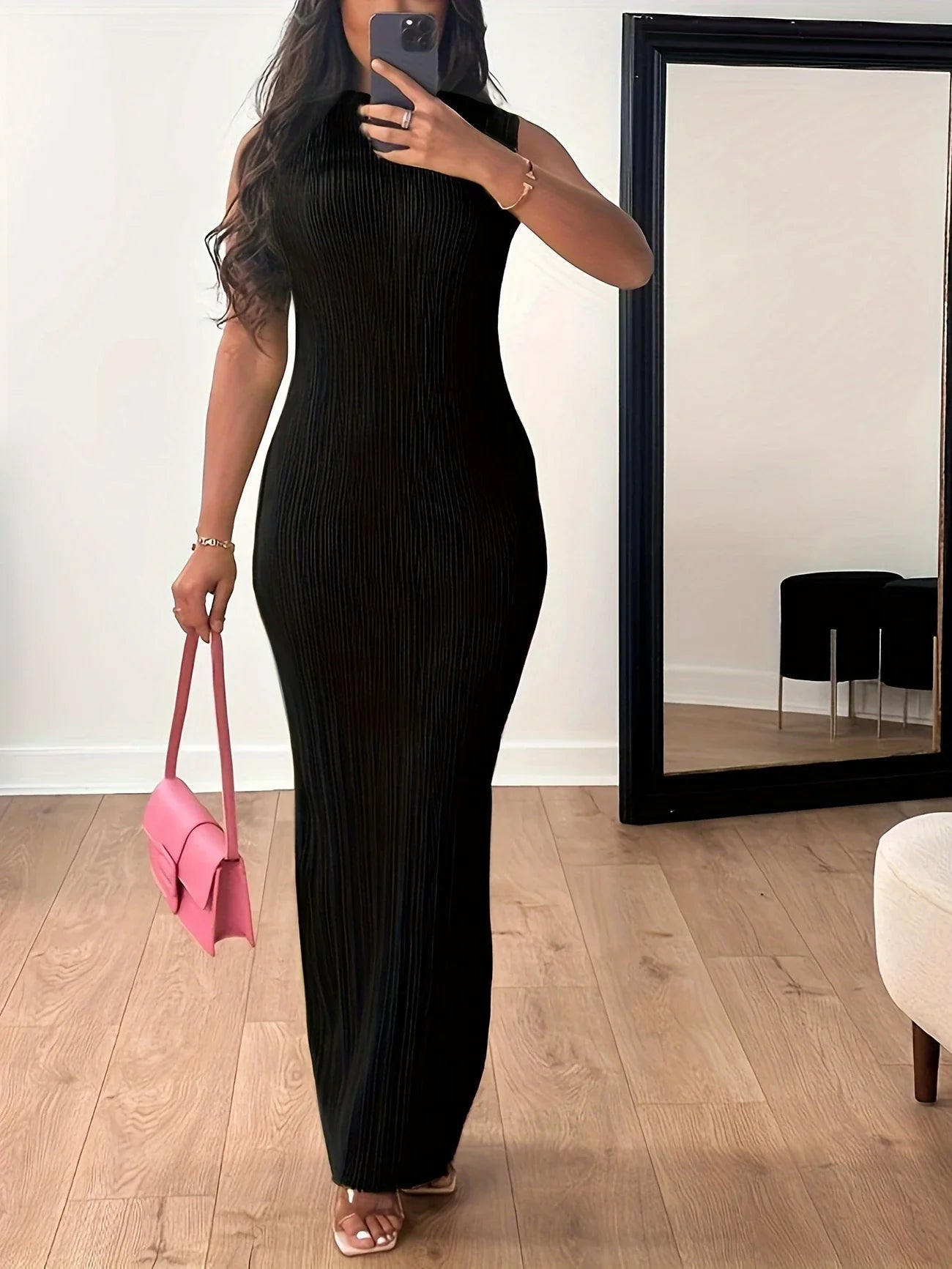 Urban Muse Sleeveless Ribbed Maxi Dress