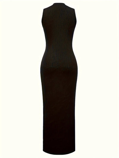Urban Muse Sleeveless Ribbed Maxi Dress