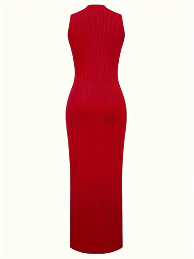 Urban Muse Sleeveless Ribbed Maxi Dress