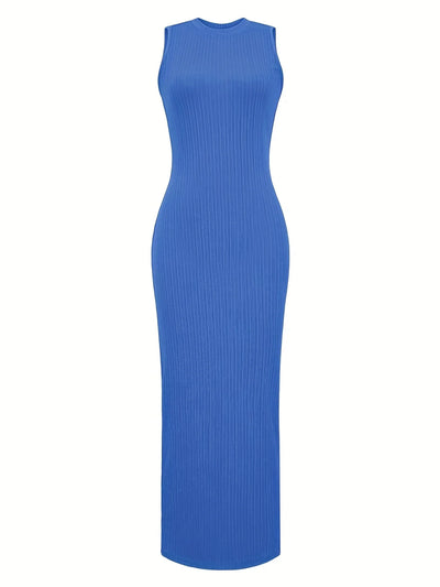 Urban Muse Sleeveless Ribbed Maxi Dress