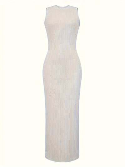 Urban Muse Sleeveless Ribbed Maxi Dress
