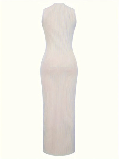 Urban Muse Sleeveless Ribbed Maxi Dress