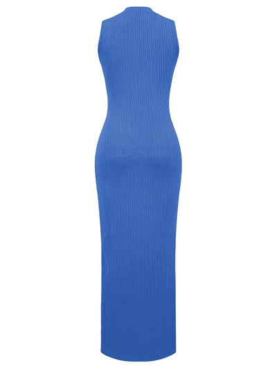 Urban Muse Sleeveless Ribbed Maxi Dress