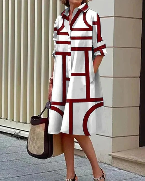 Urban Rhythm Graphic Shirt Dress