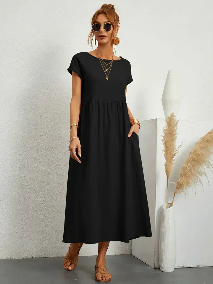 Urban Serenity Flowy Midi Dress