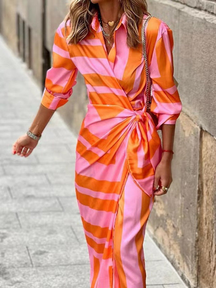 Vibrant Essence Draped Maxi Dress