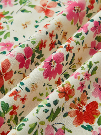 Vintage Bloom Lace Midi Dress