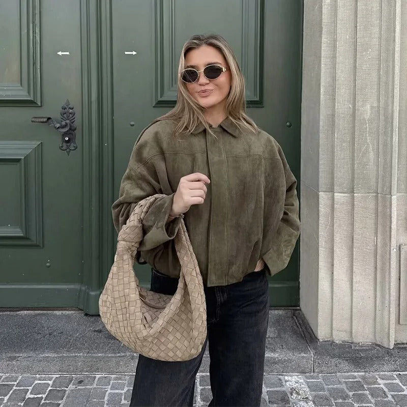 Vintage Oversized Bomber Jacket