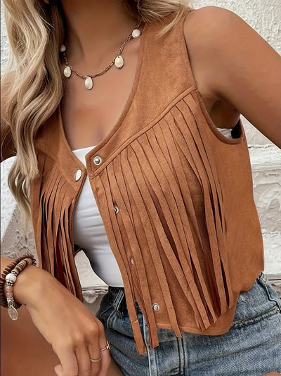 Western Spirit Fringe Detail Vest