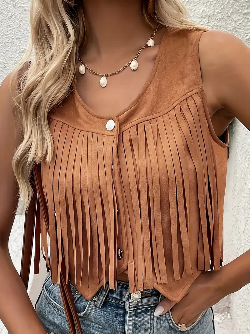 Western Spirit Fringe Detail Vest