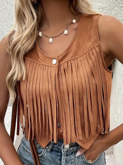 Western Spirit Fringe Detail Vest