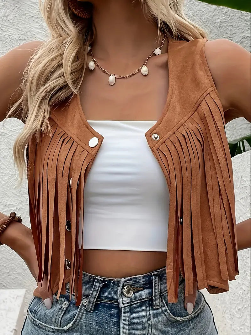 Western Spirit Fringe Detail Vest