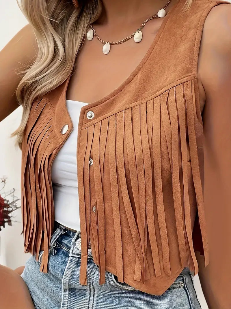 Western Spirit Fringe Detail Vest