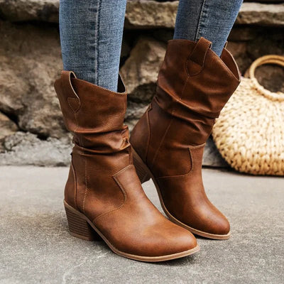 Western-Inspired Slouch Ankle Boots