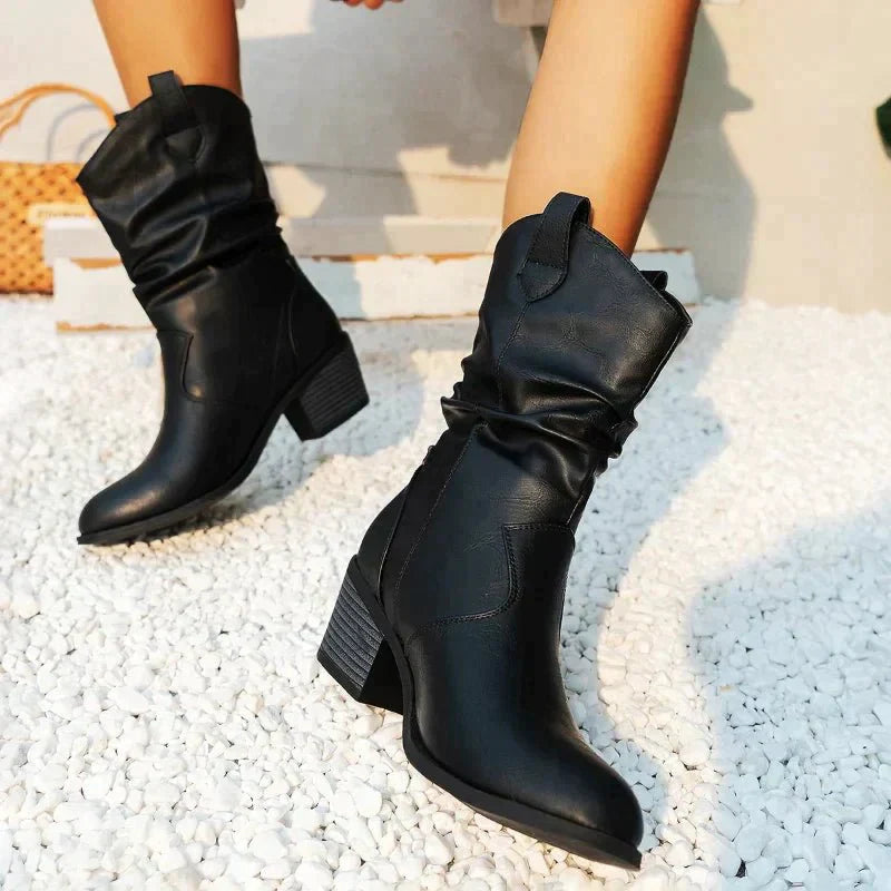 Western-Inspired Slouch Ankle Boots
