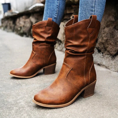 Western-Inspired Slouch Ankle Boots