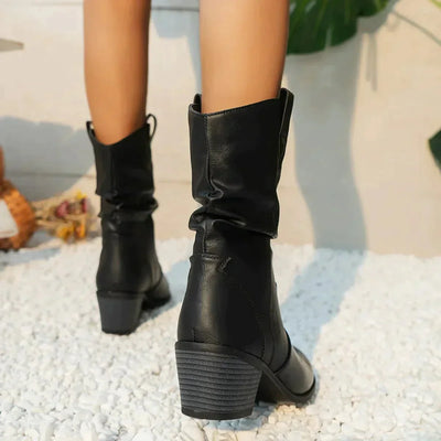 Western-Inspired Slouch Ankle Boots