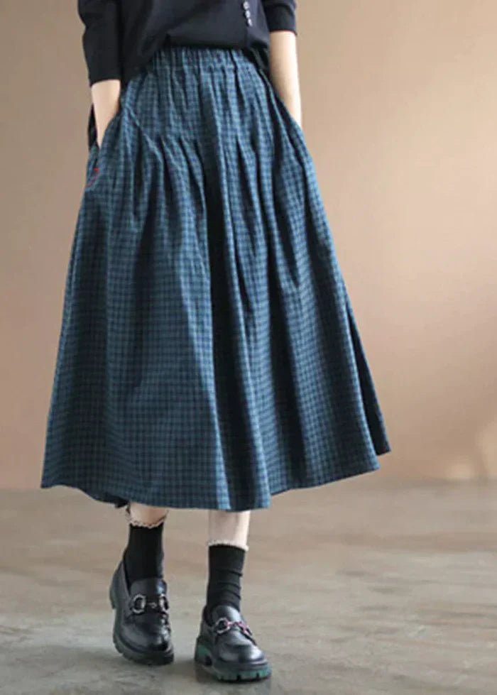 Whimsical Charm Gingham Midi Skirt