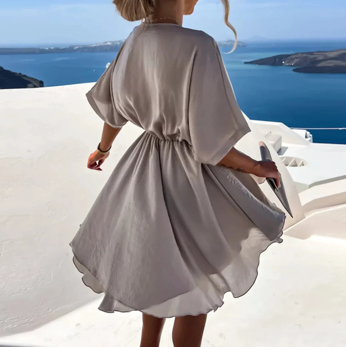 Whimsy Draped Mini Dress