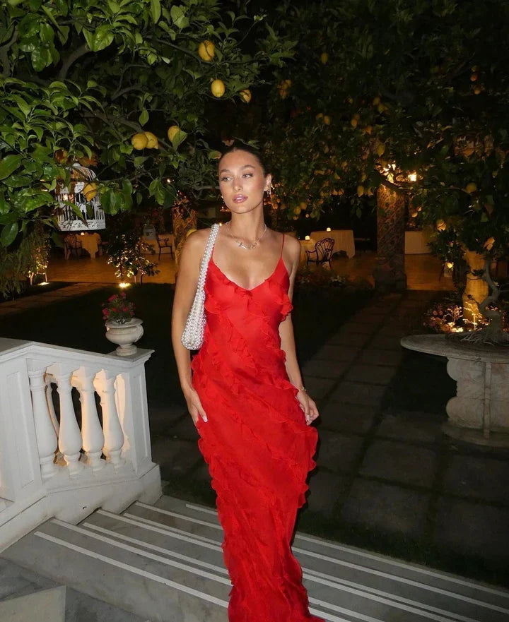 Whispering Desire Chiffon Maxi Dress