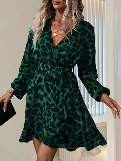 Wild Allure Ruffle Hem Mini Dress