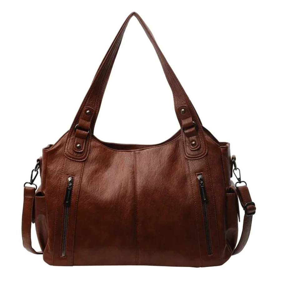 Zipper Detail Shoulder Bag