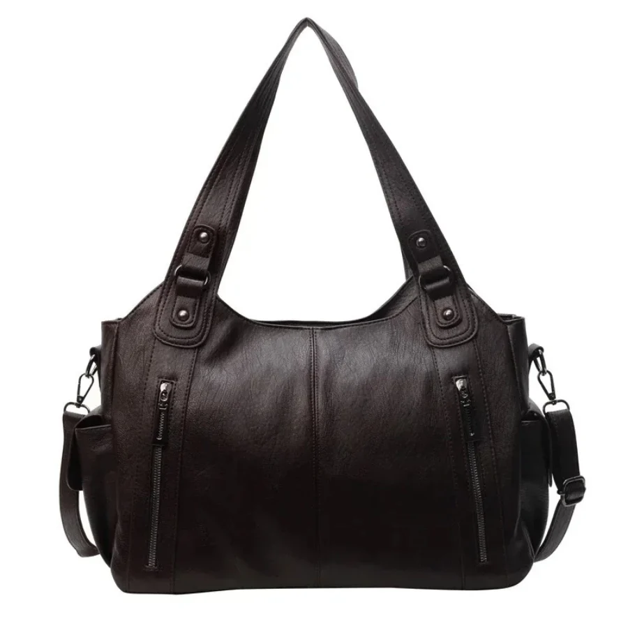 Zipper Detail Shoulder Bag
