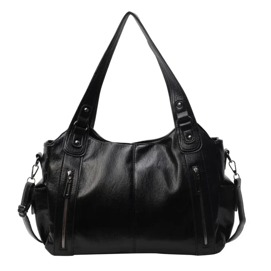 Zipper Detail Shoulder Bag