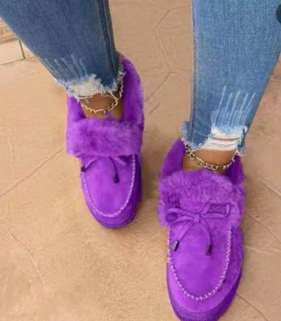 Cozy Allure Bow-Accent Platform Loafers