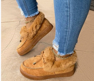 Cozy Allure Bow-Accent Platform Loafers