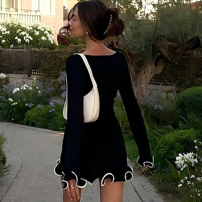 Elegant Ruffle Mini Dress