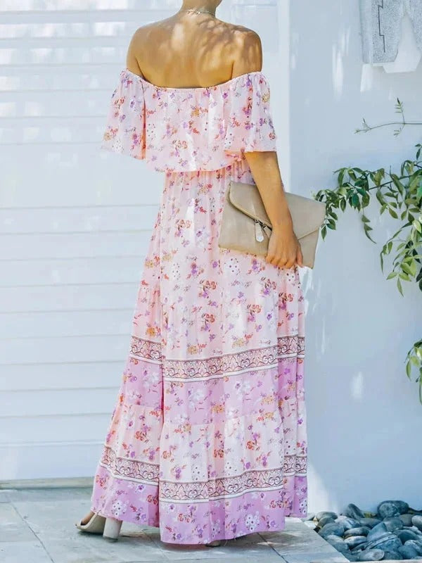 Garden Muse Off-Shoulder Maxi Dress