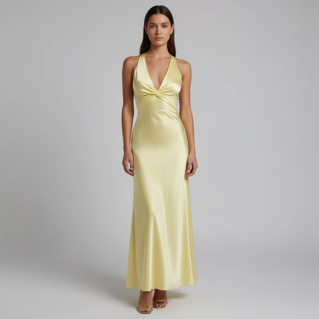 Lemon Summer Maxi Dress