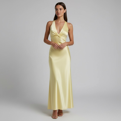 Lemon Summer Maxi Dress