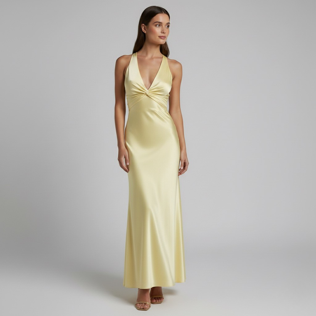 Lemon Summer Maxi Dress
