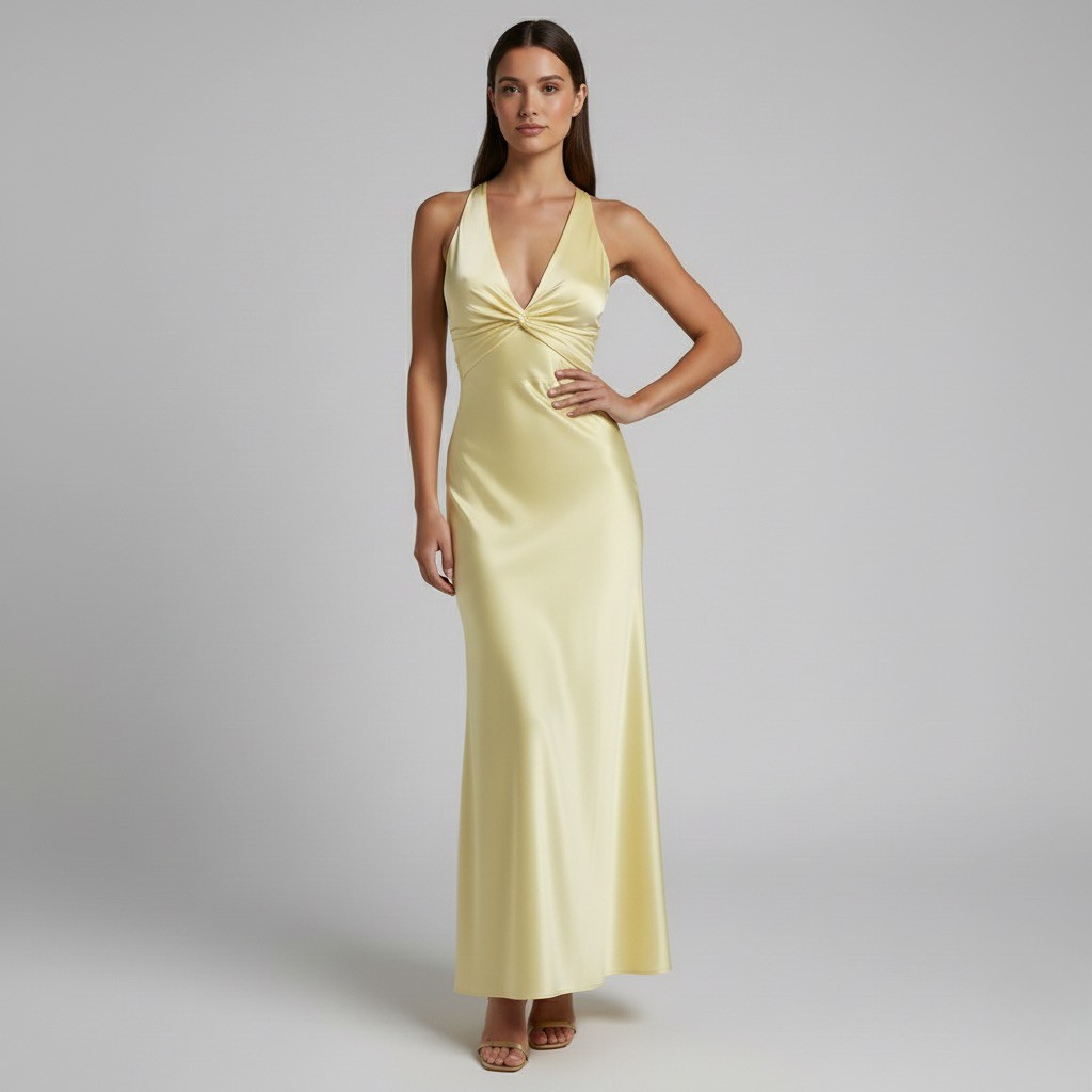 Lemon Summer Maxi Dress