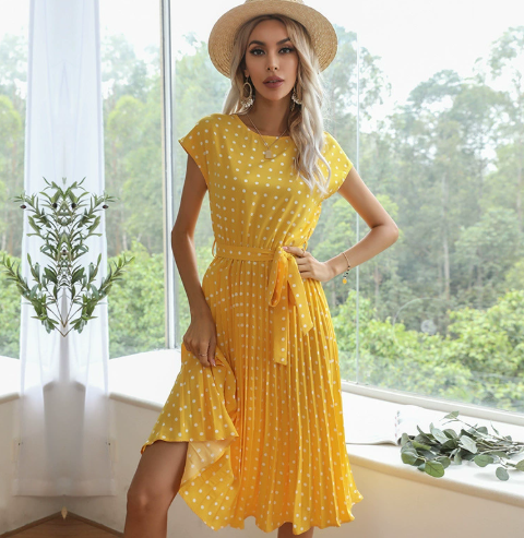 Playful Whimsy Belted Summer Dress