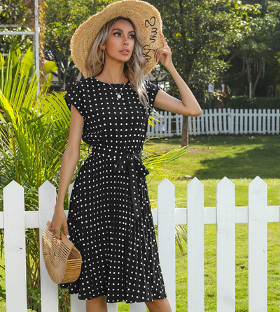 Playful Whimsy Belted Summer Dress