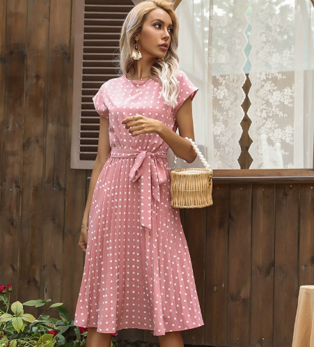 Playful Whimsy Belted Summer Dress