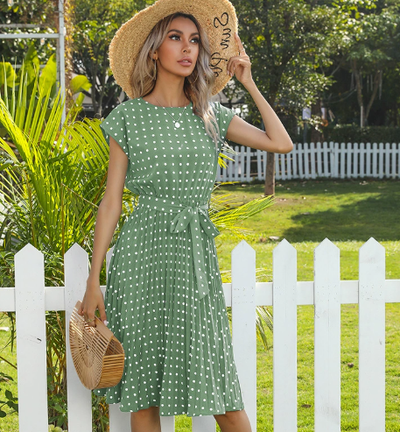Playful Whimsy Belted Summer Dress